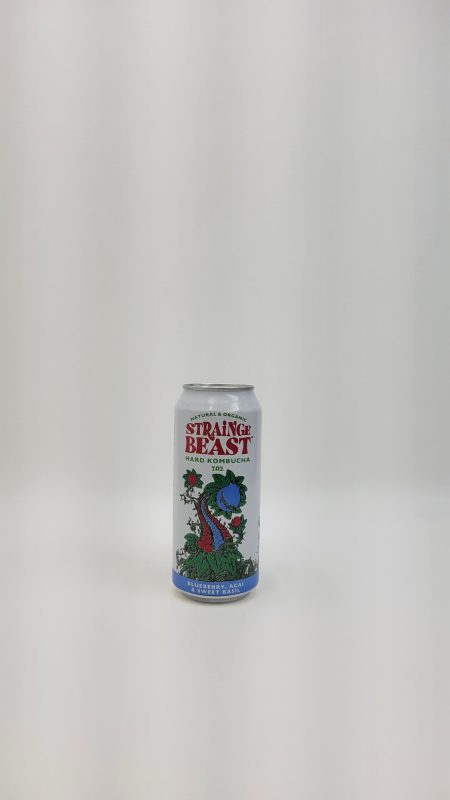 Strainge Beast Blueberry Acai Basil Hard Kombucha 16 oz