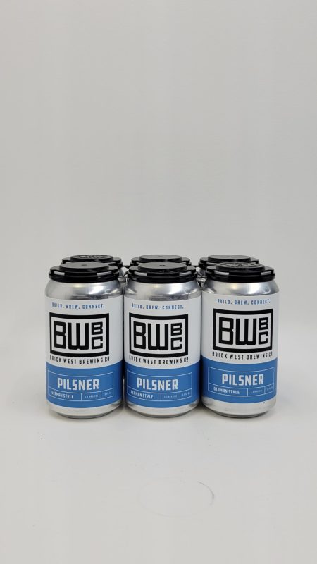 Brick West Pilsner 6 pack 12 oz can