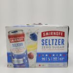 Smirnoff Seltzer Zero Sugar Red White and Berry  12 pack 12 oz can