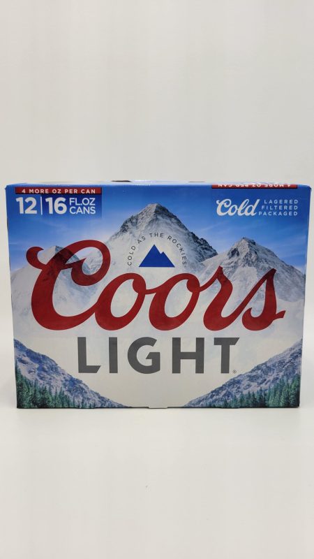 Coors Light 12 pack 16 oz cans