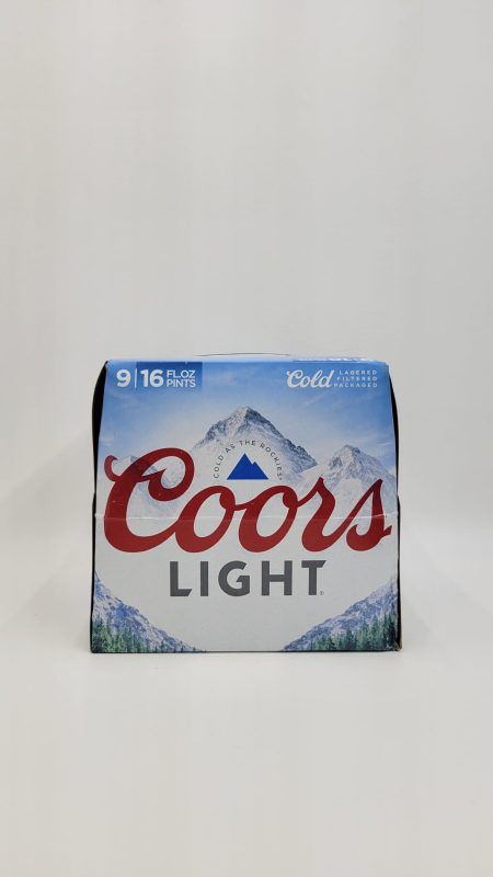 Coors Light 9 Pack 16 oz Aluminum