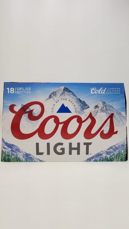 Coors Light 18 pack 12 oz cans