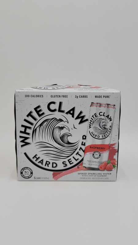 White Claw Hard Seltzer Raspberry 6 pack 12 oz can