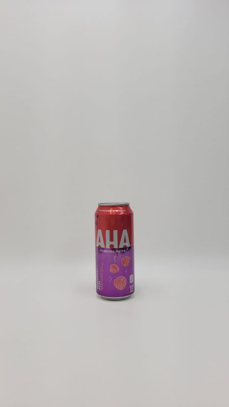 Aha Raspberry Acai Sparkling Water 16 oz can