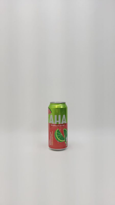 Aha Lime Watermelon Sparkling Water 16 oz can