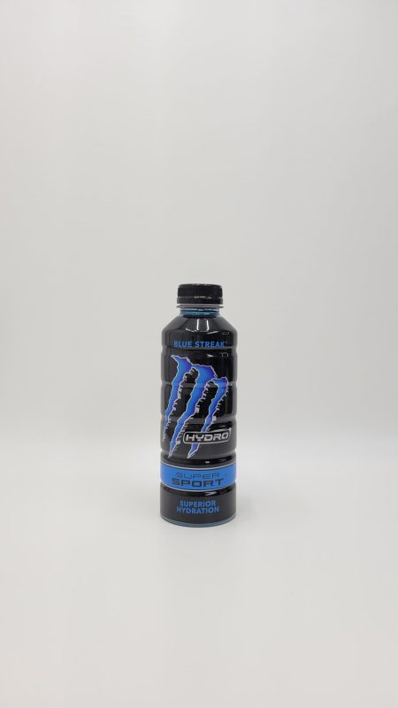 Monster Hydro Sport Blue Streak 20 oz bottle